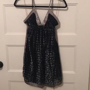 Navy velvet dress